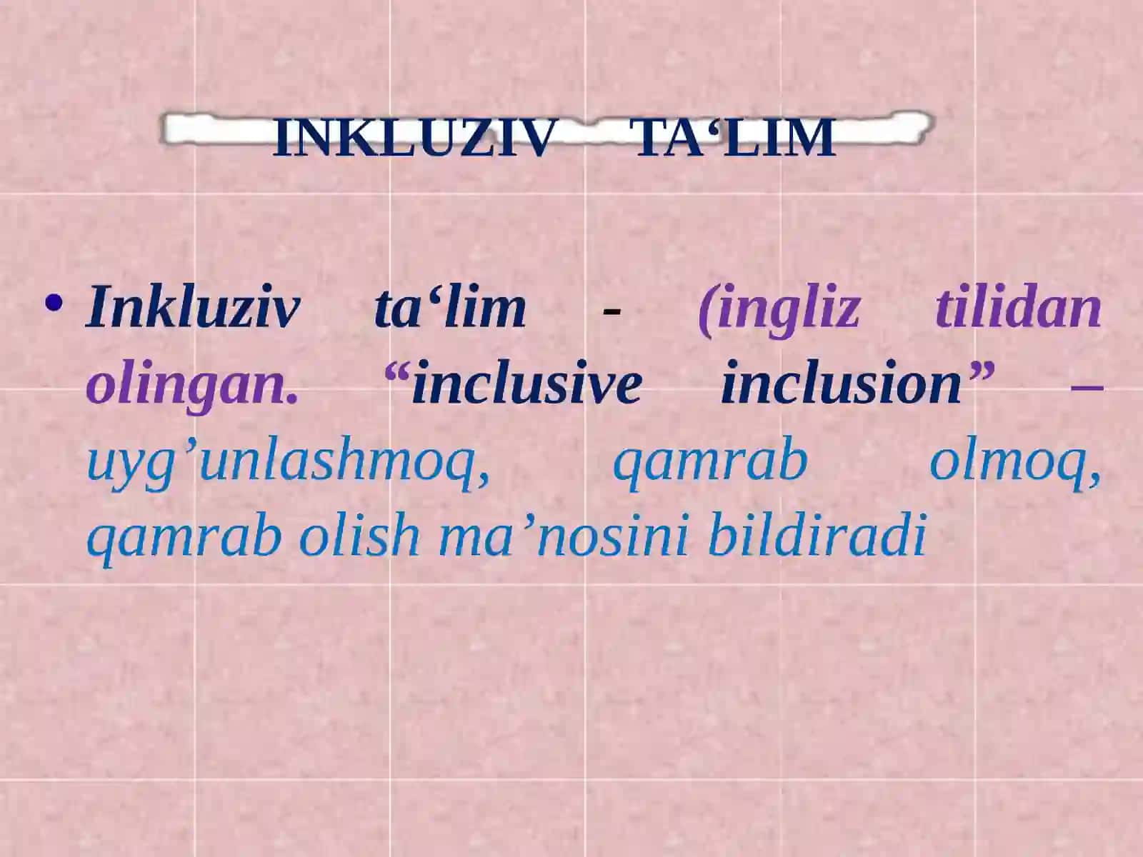 Inklyuziv ta’lim mazmuni va mohiyati 2