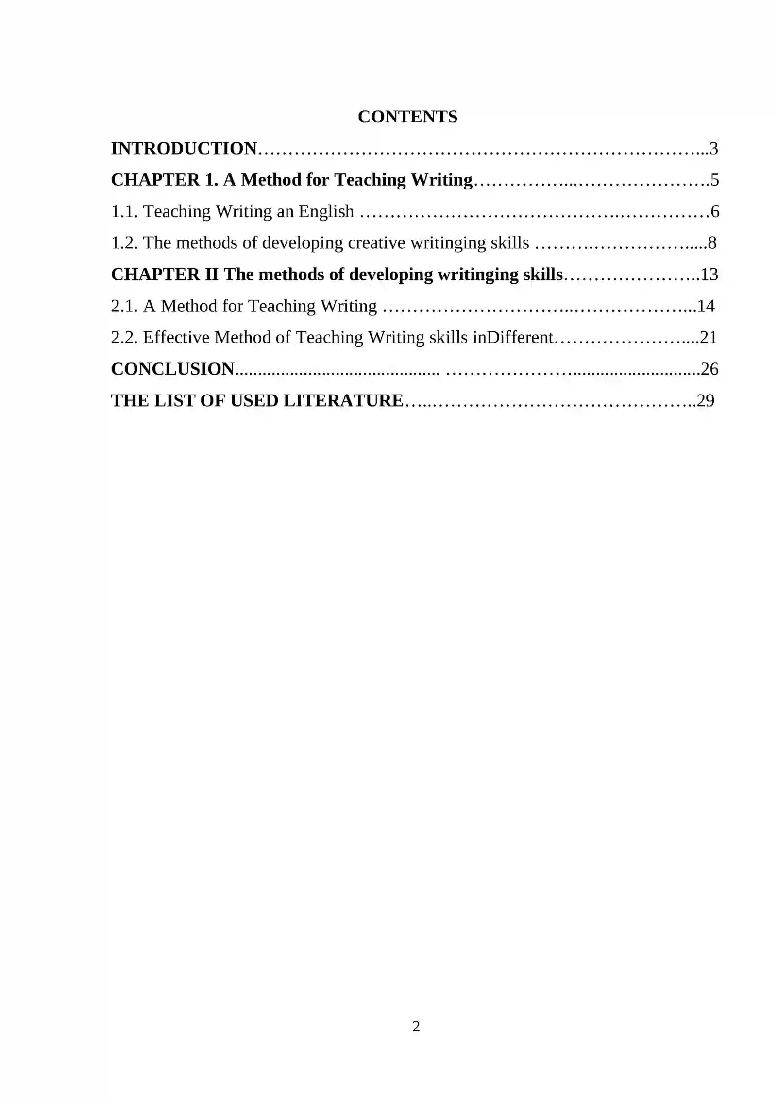 A Method for Teaching Writing 2