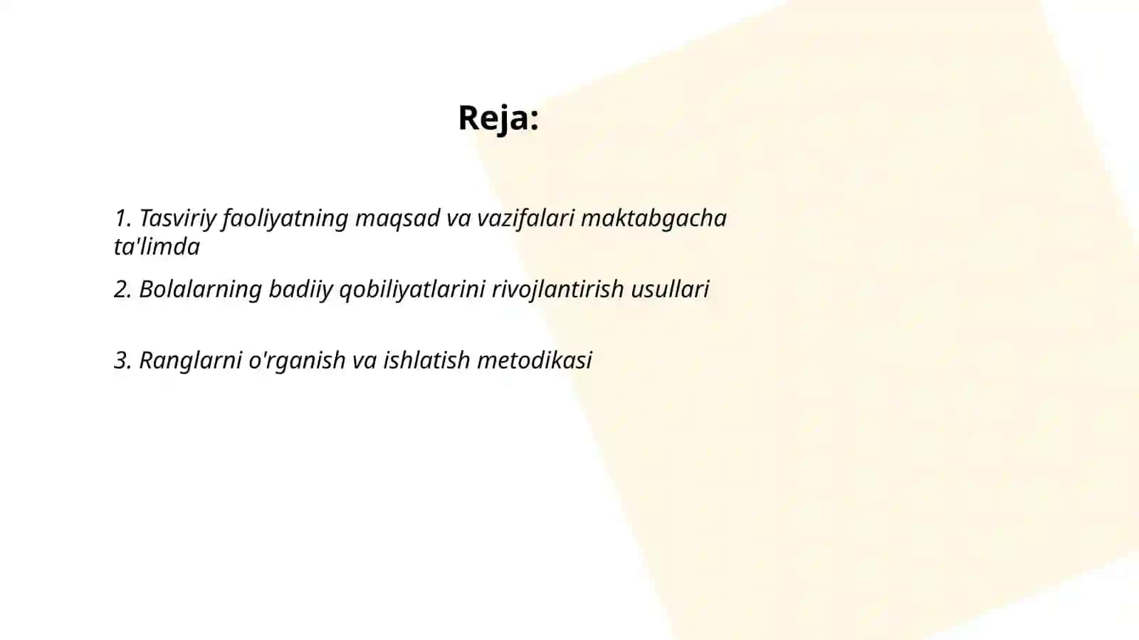 Maktabgacha ta'lim tashkilotlarida tasviriy faoliyat mashg'ulotlarini tashkil etish va uyushtirish 2