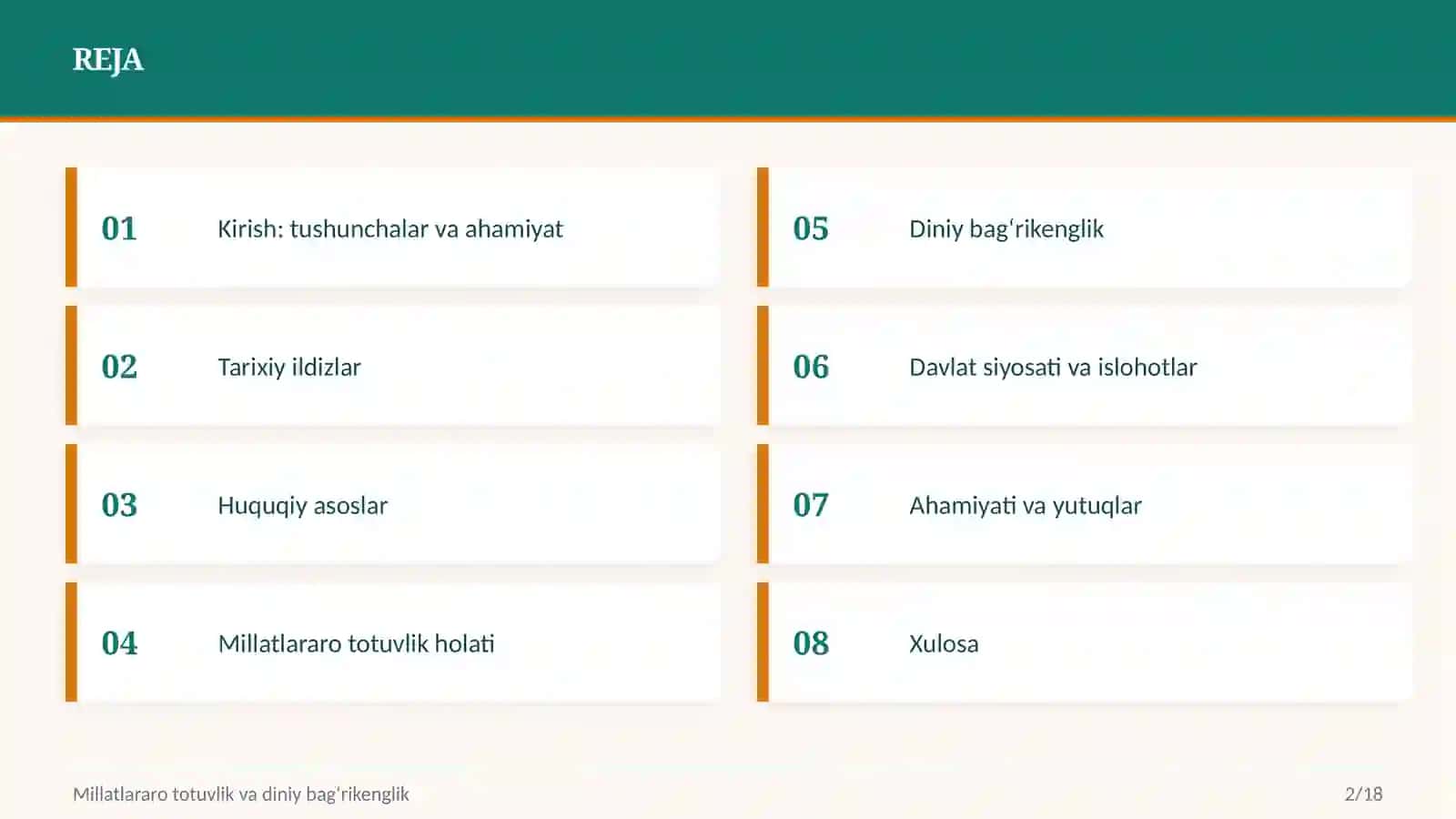 TINCHLIK VA BARQARORLIK OMILI 2