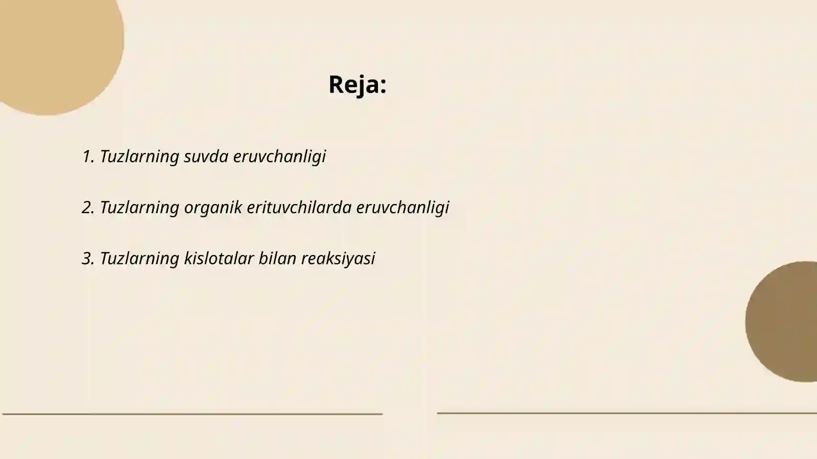 Tuzlarning suvda eruvchanligi 2