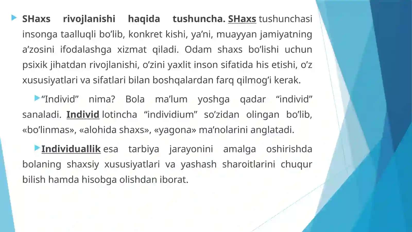 Shaxsning irodaviy sifatlarini rivojlanishi 2