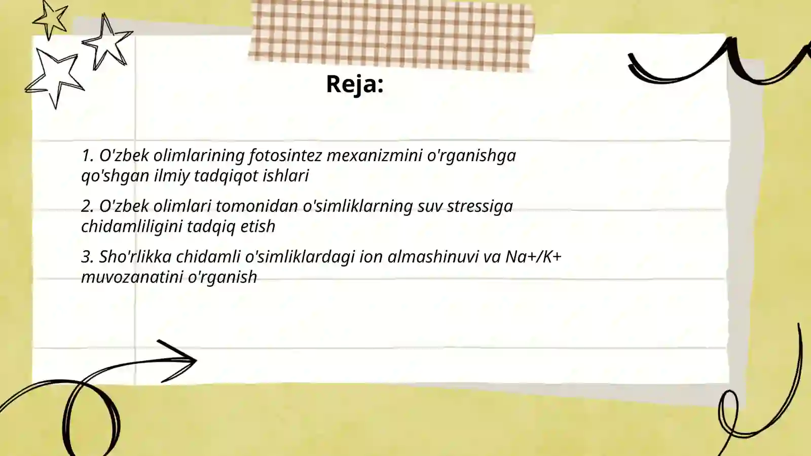 O'simliklar fiziologiyasiga xissa qo'shgan o'zbek olimlariolib borgan ilmiy tadqiqot ishlari 2