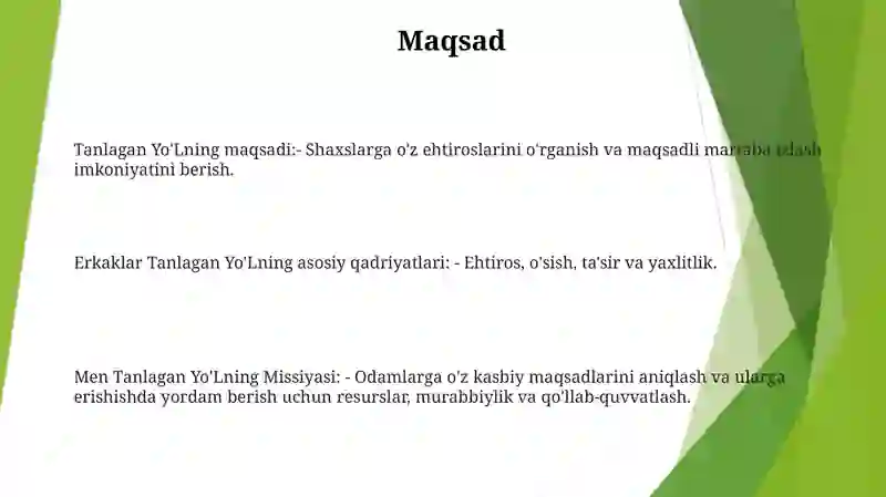 Men Tanlagan Yo'L 2
