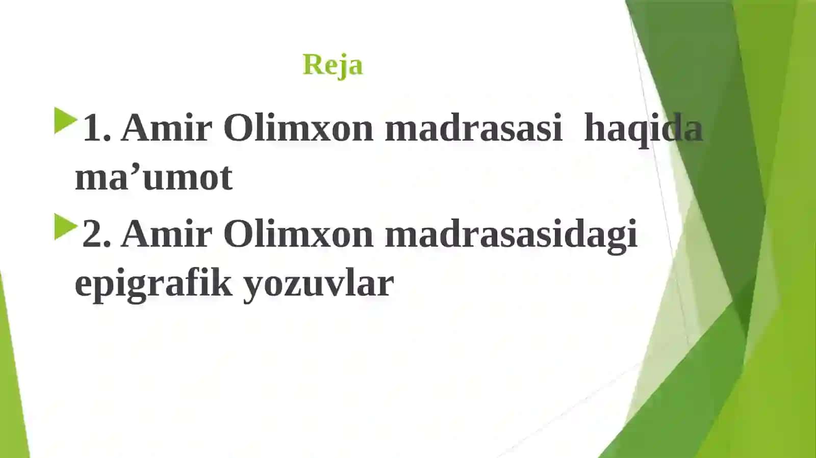 Amir Olimxon madrasasi 2
