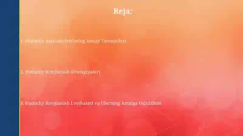 Hududiy rejalashtirish va hududiy rivojlanish 2