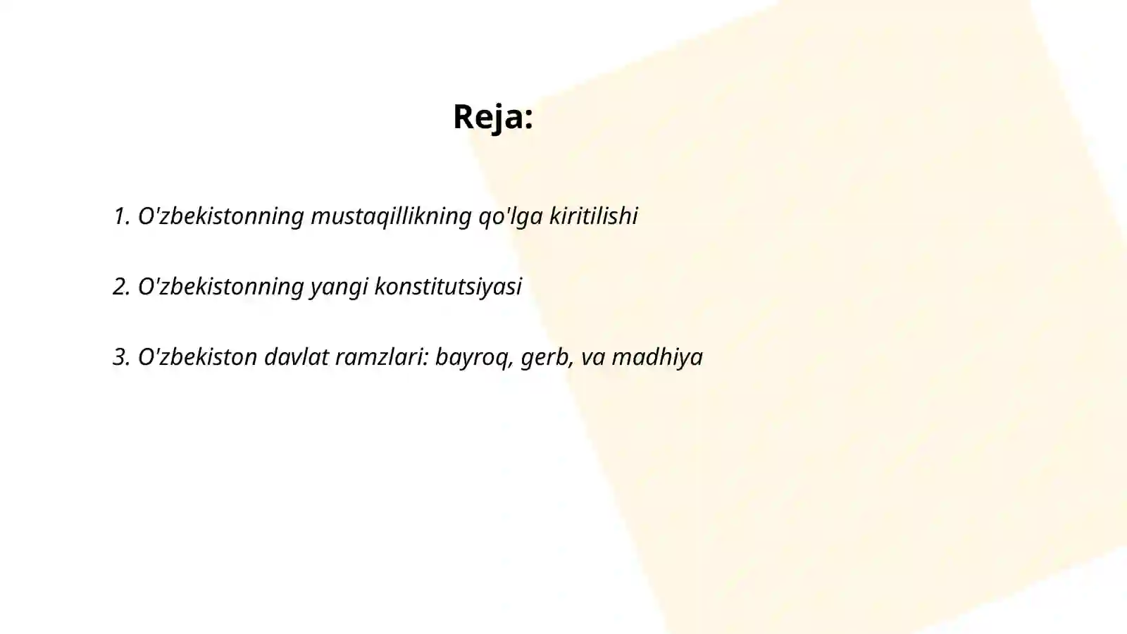 O'zbekistonning eng yangi tarixi 2