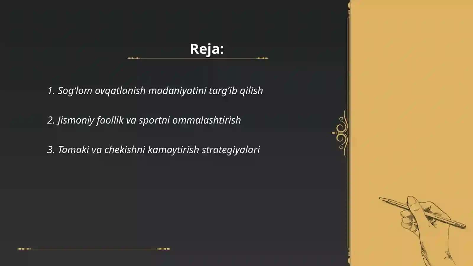 Sogʻlom ovqatlanish madaniyatini targʻib qilish 2