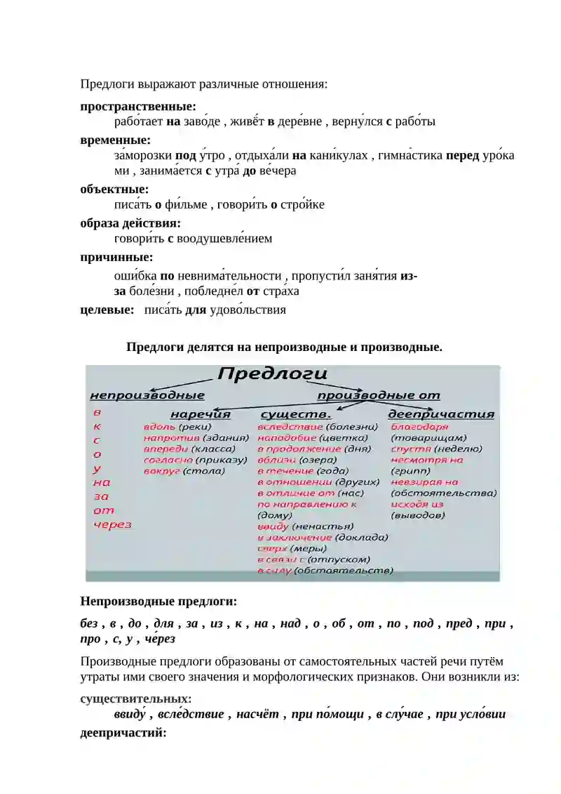 Предлоги 2