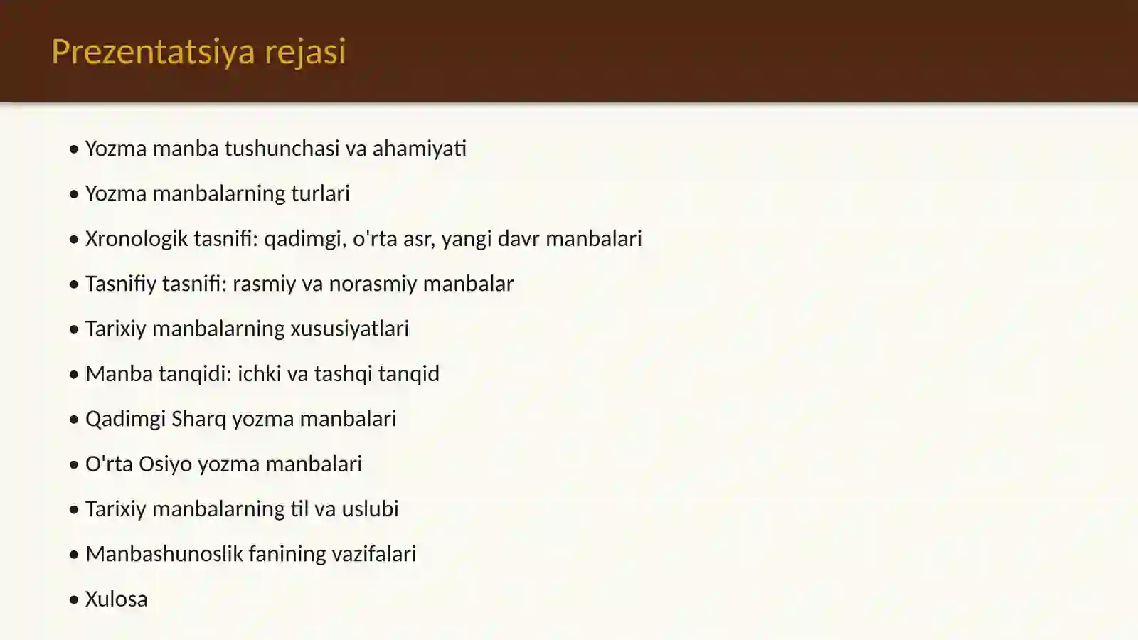 Yozma manbalarga tavsif 2