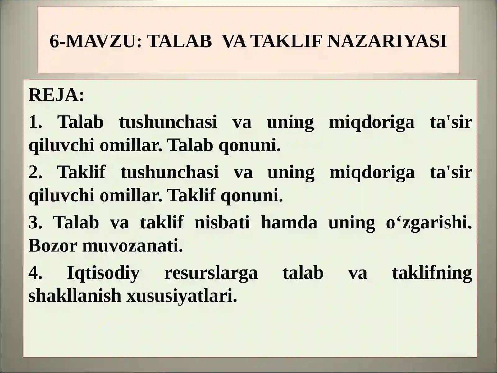 TALAB VA TAKLIF NAZARIYASI 2
