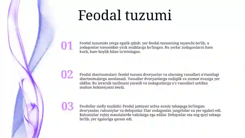 Feodal tuzumi 2