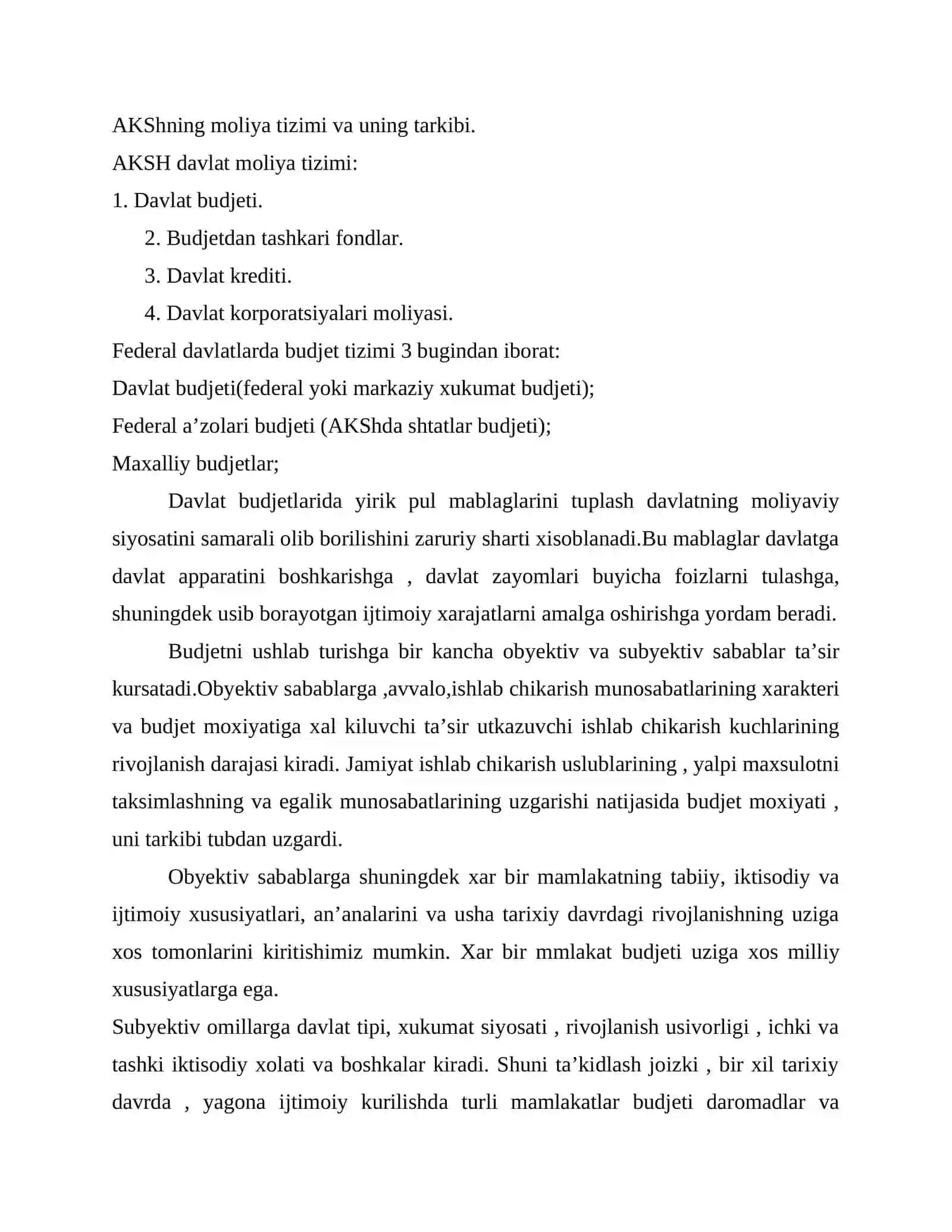AKShning moliya tizimi va uning tarkibi 2