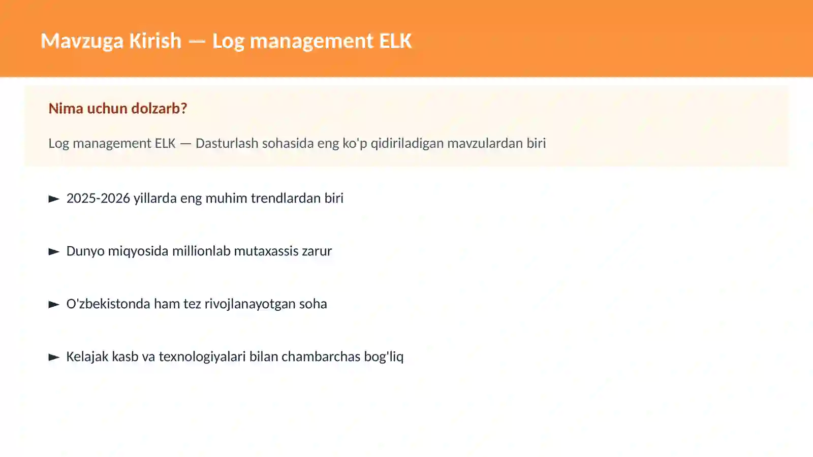Log management ELK 2