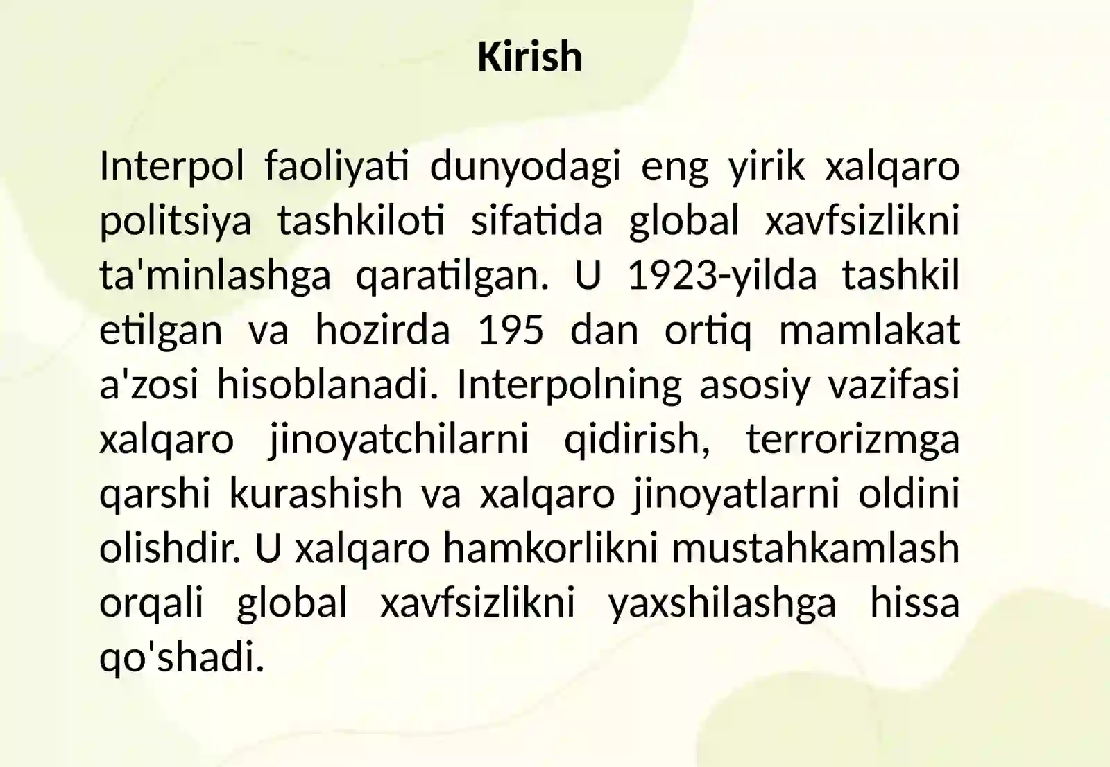 Interpol faoliyati 2