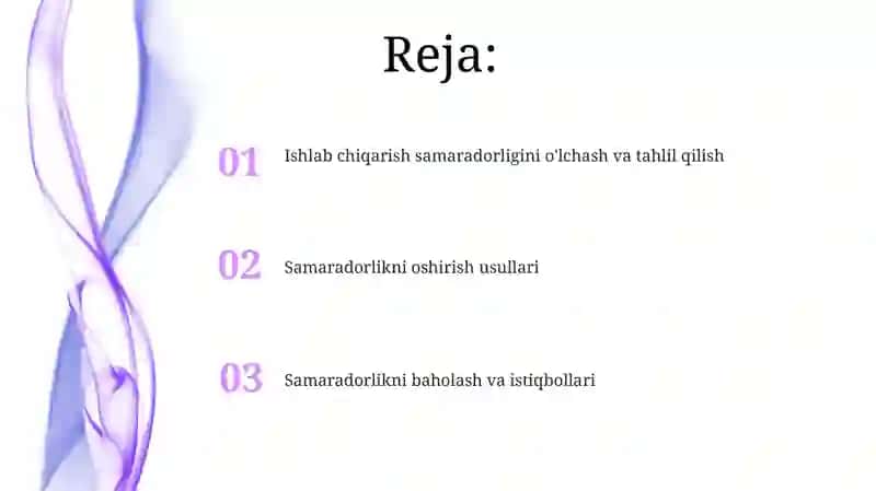 Ishlab chiqarishning samaradorligi va uning korsatkichlari 2
