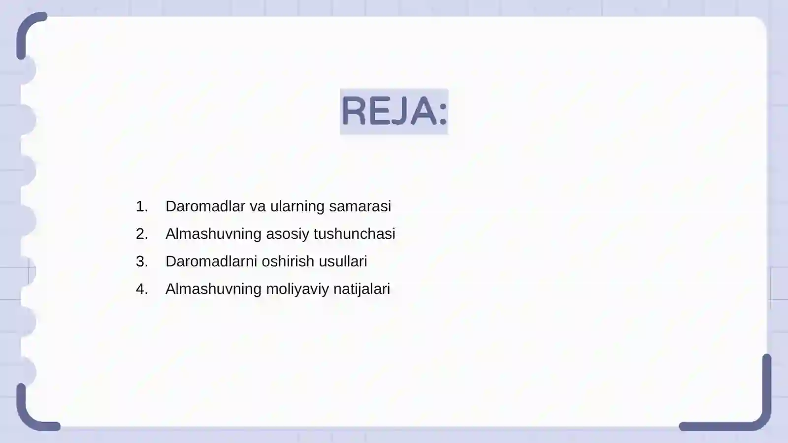 Daromadlar va ularning samarasi 2
