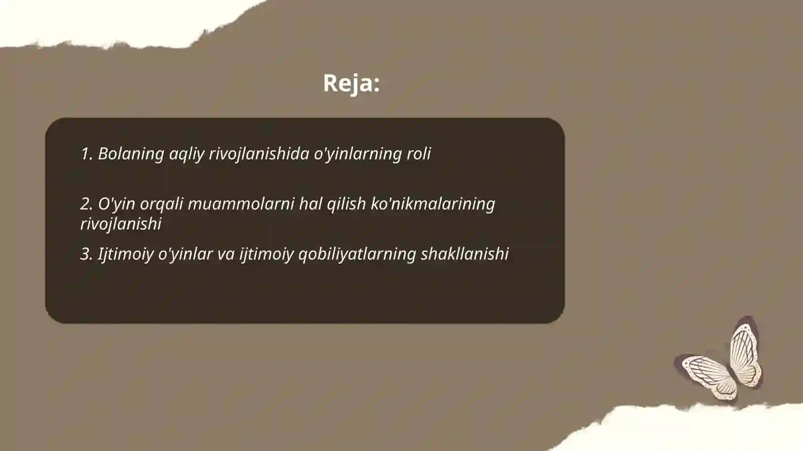 Bolaning psixik o'sishida o'yinning ahamiyati 2