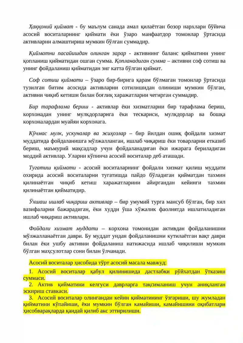 Моддий активлар (узоқ муддатли) 2