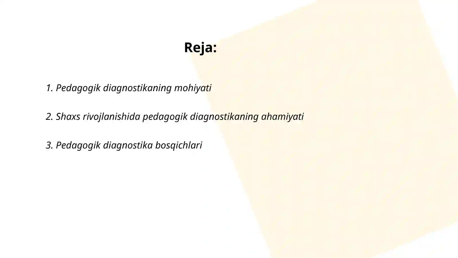 Pedagogik diagnostika 2