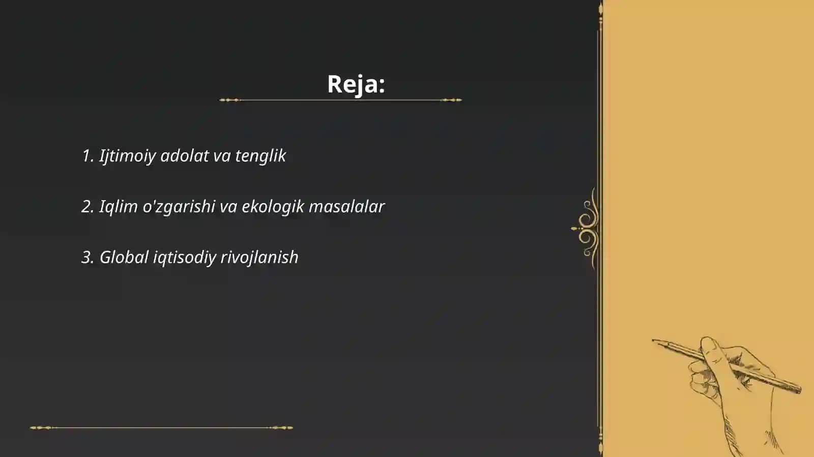 Global muammolarning mezonlari va darajalari 2
