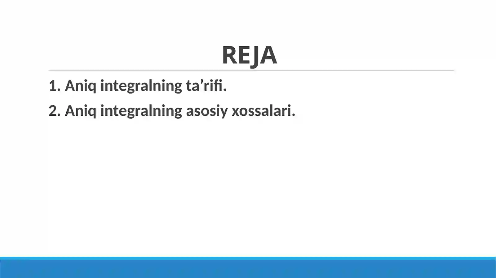 ANIY INTEGRAL VA UNING XOSALARI 2