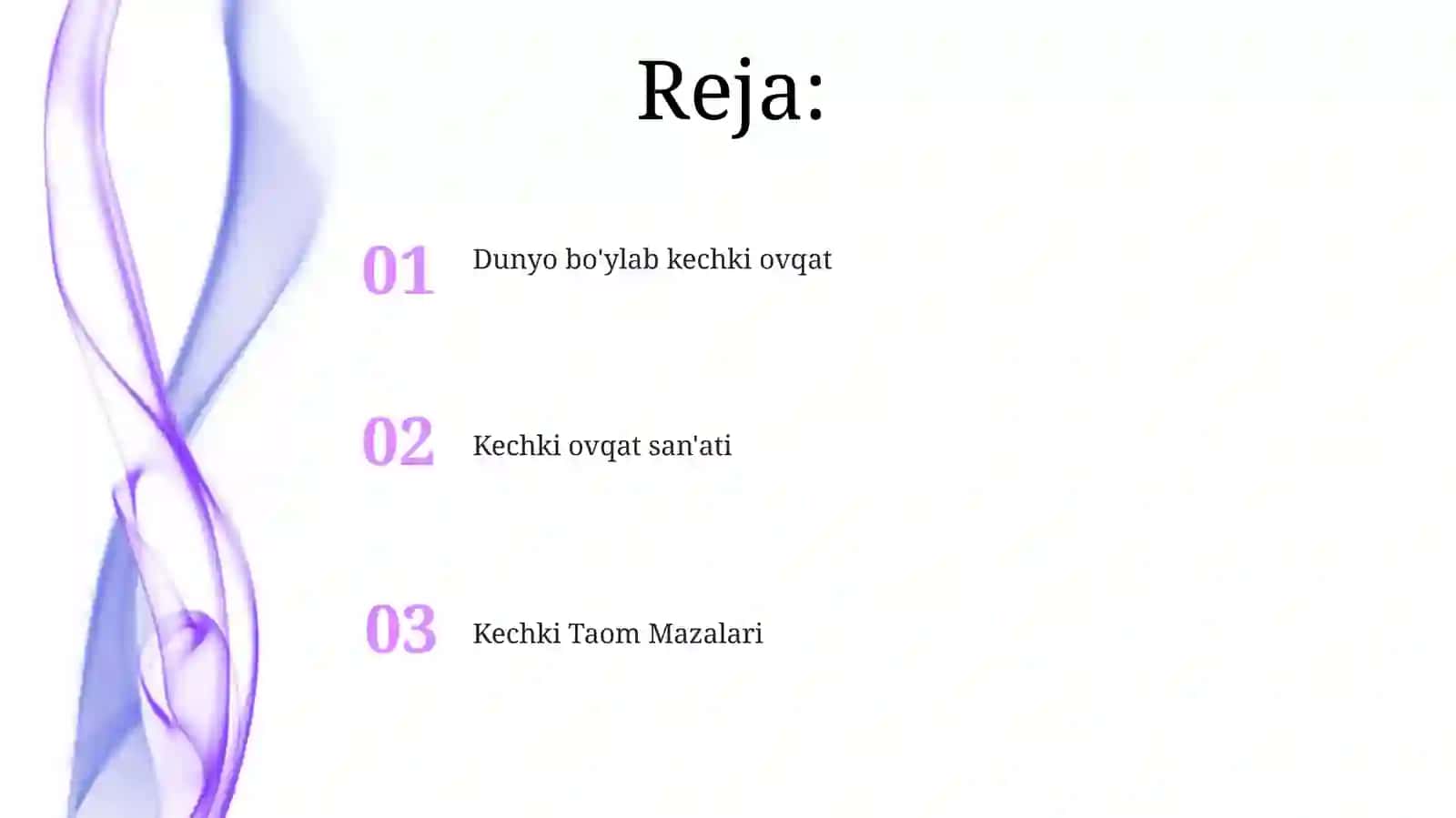 Kechki Taom Mazalari 2