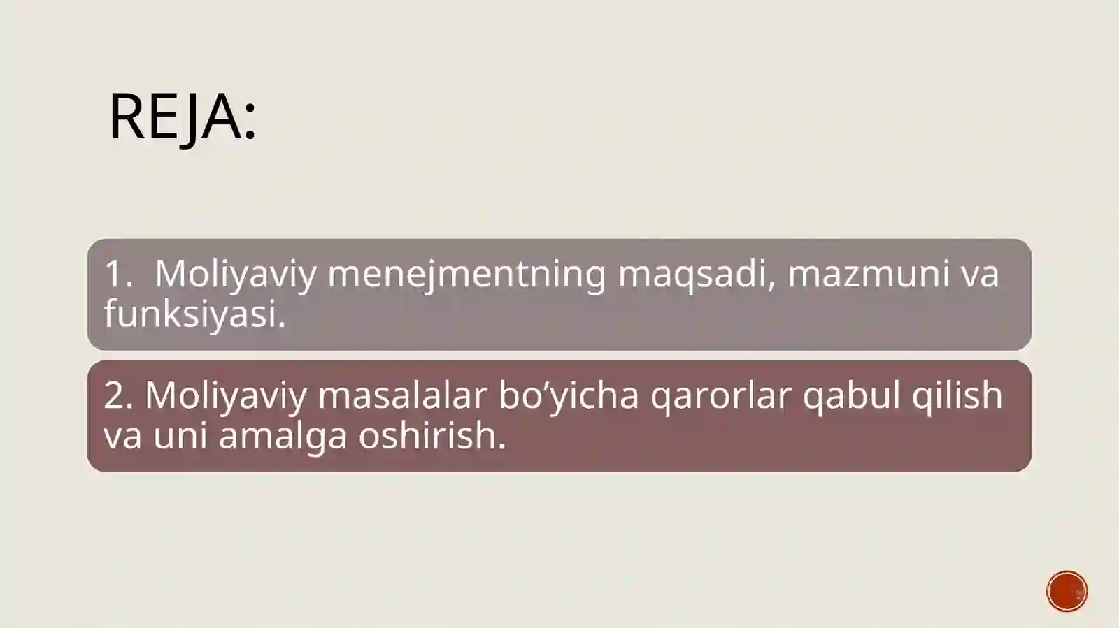 Moliyaviy menedjment tushunchasi 2