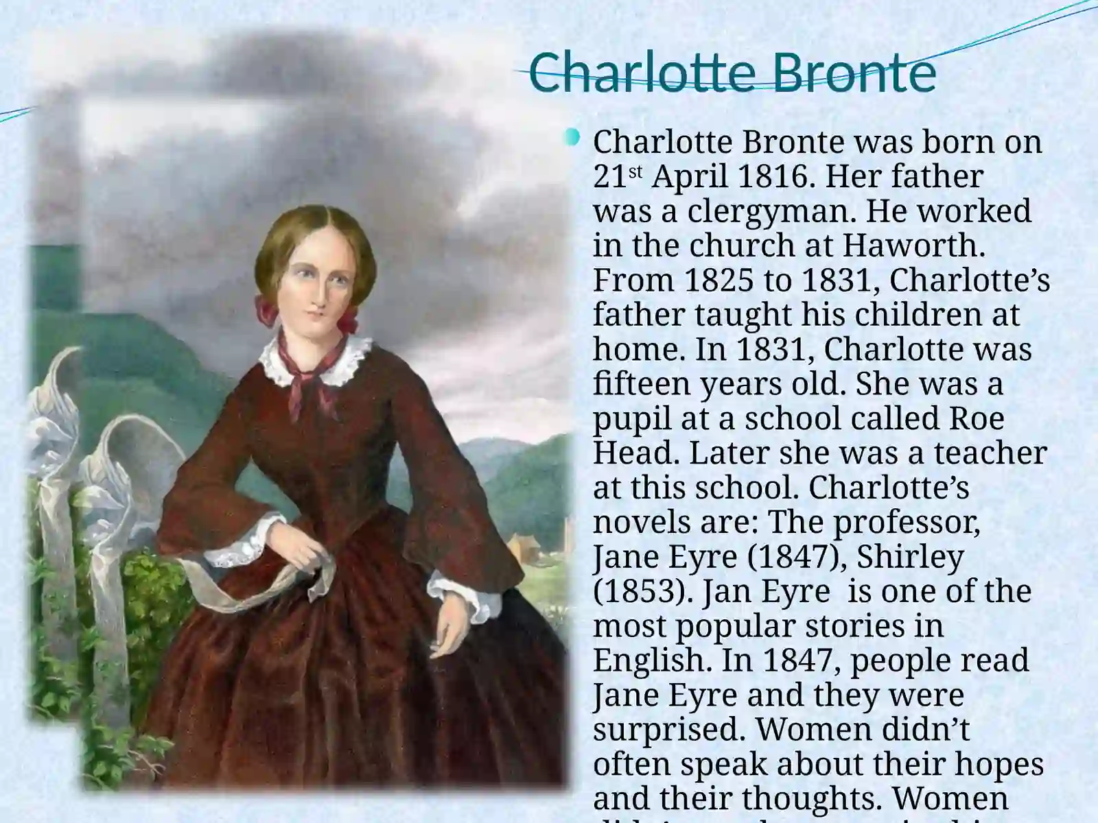 The plot and composition of “JANE EYRE” by Charlotte Bronte 2