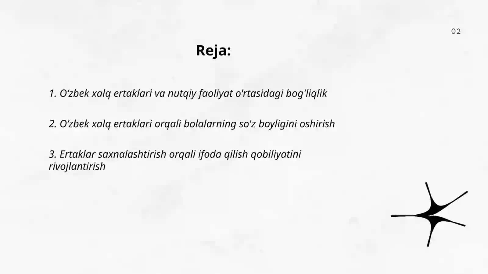 Oʻzbek xalq ertaklarini saxnalashtirish orqali bolalarning nutqiy faoliyatini rivojlantirish 2