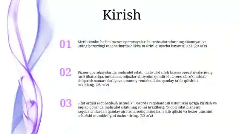 Biznes Faoliyatida Mahsulot Sifati Va Uning Raqobatbardoshligi 2