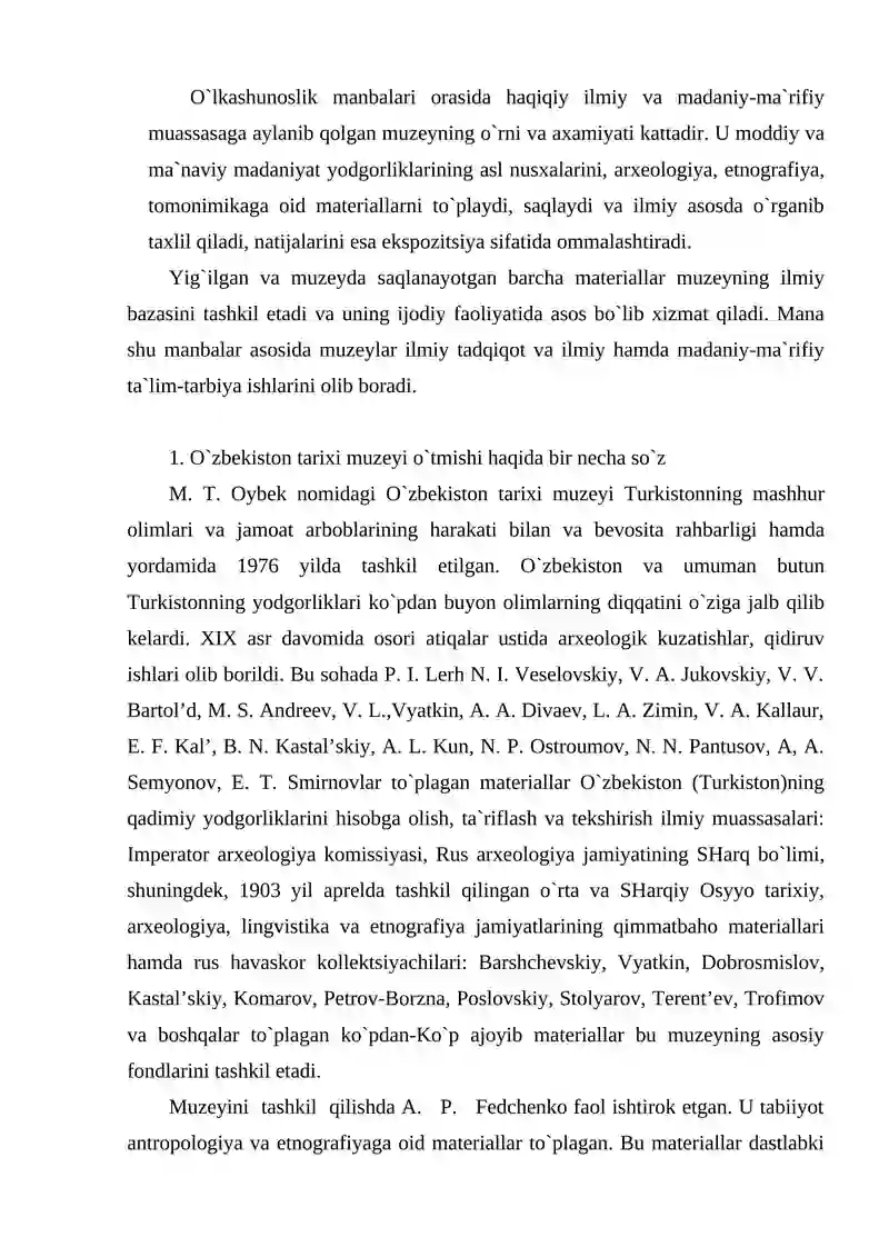 O`zbekiston tarixi muzeyi 2
