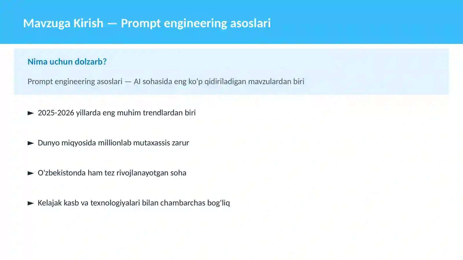 Prompt engineering asoslari 2