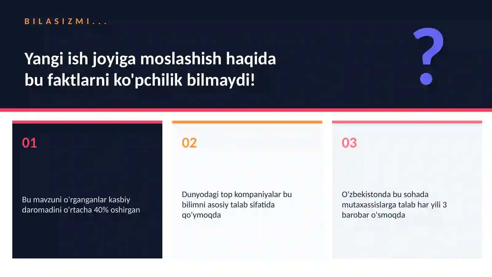 Yangi ish joyiga moslashish 2
