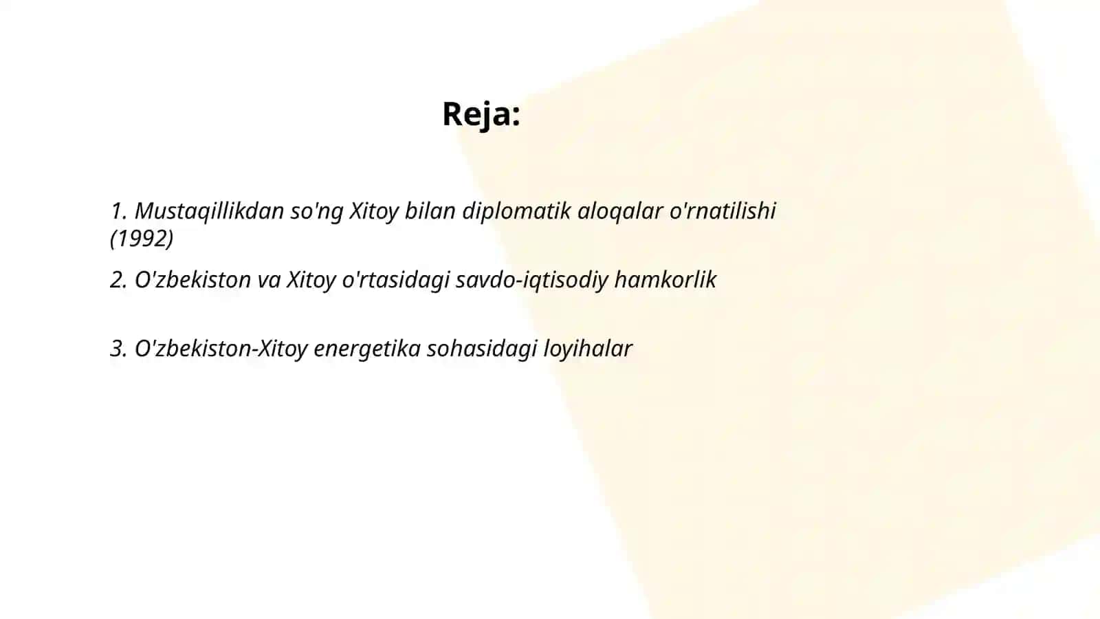Oʻzbekistonning 1991-2024-yillardagi Xitoy bilan aloqalari 2