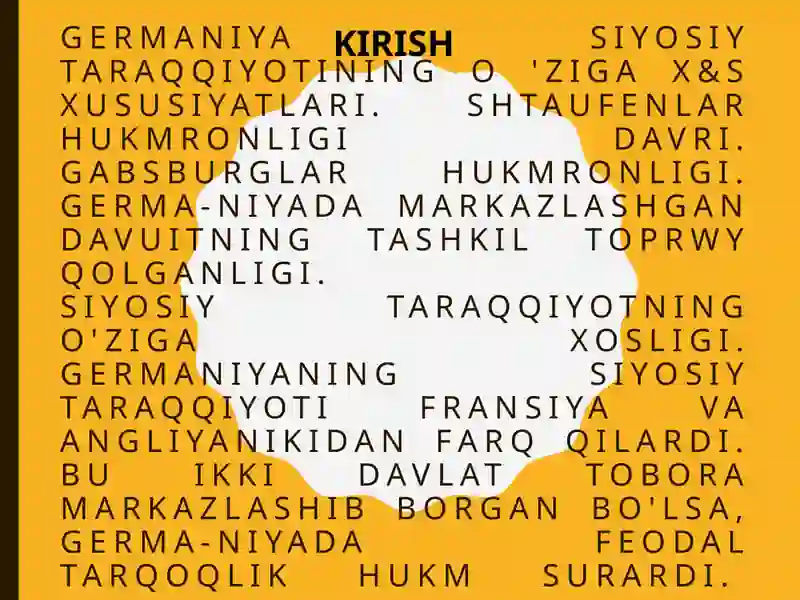 XI-XV ASRLARDA GERMANIYA 2