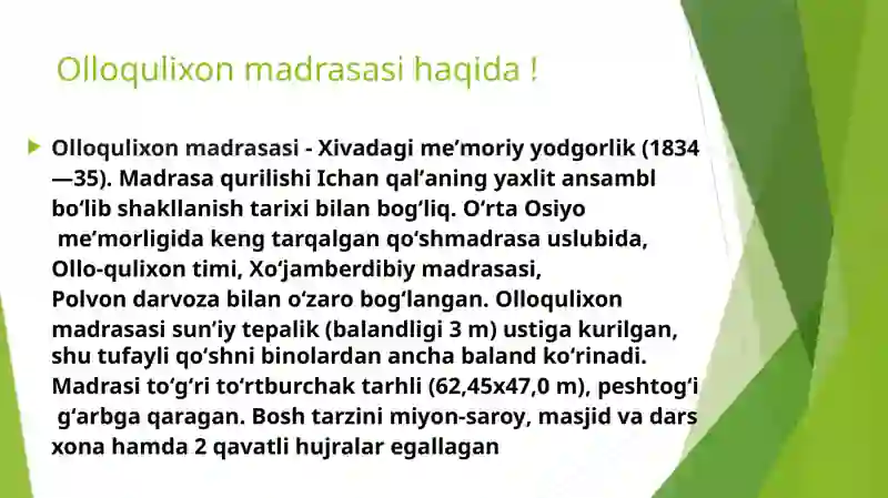 Olloqulixon madrasasi 2