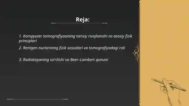 Kompyuter tomografiyasi va uni ishlashining fizik asoslari 2