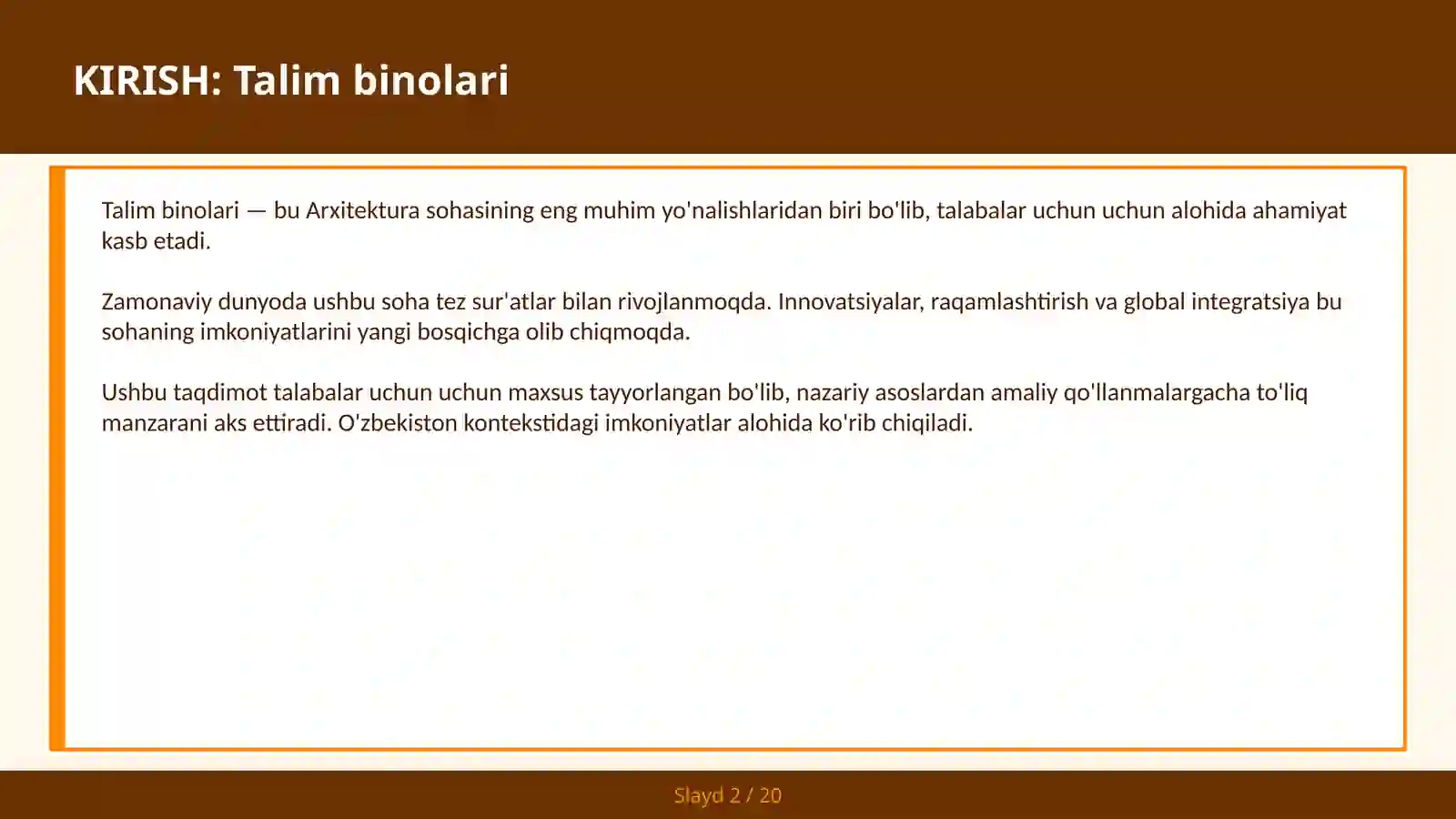 Talim binolari 2