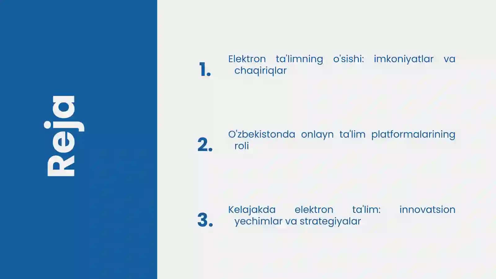 Oʻzbekistonda elektron ta’limni rivojlantirish yo'nalishlari 2