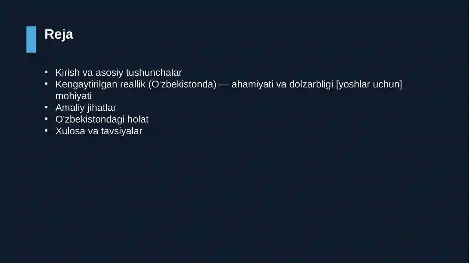 Kengaytirilgan reallik (O'zbekistonda) — ahamiyati va dolzarbligi [yoshlar uchun] 2