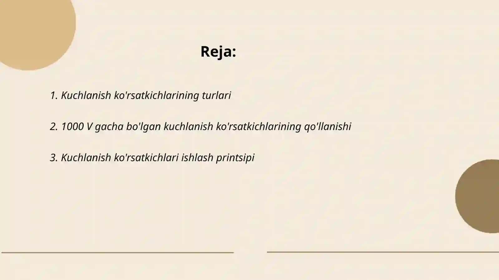 Kuchlanish ko'rsatkichlari 2