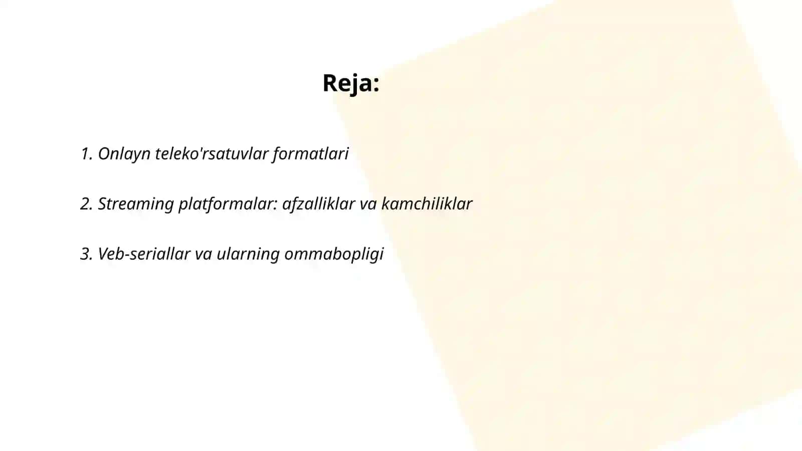 Onlayn teleko'rsatuvlar va radioeshittirishlar,internet nashrlari tasnifi 2
