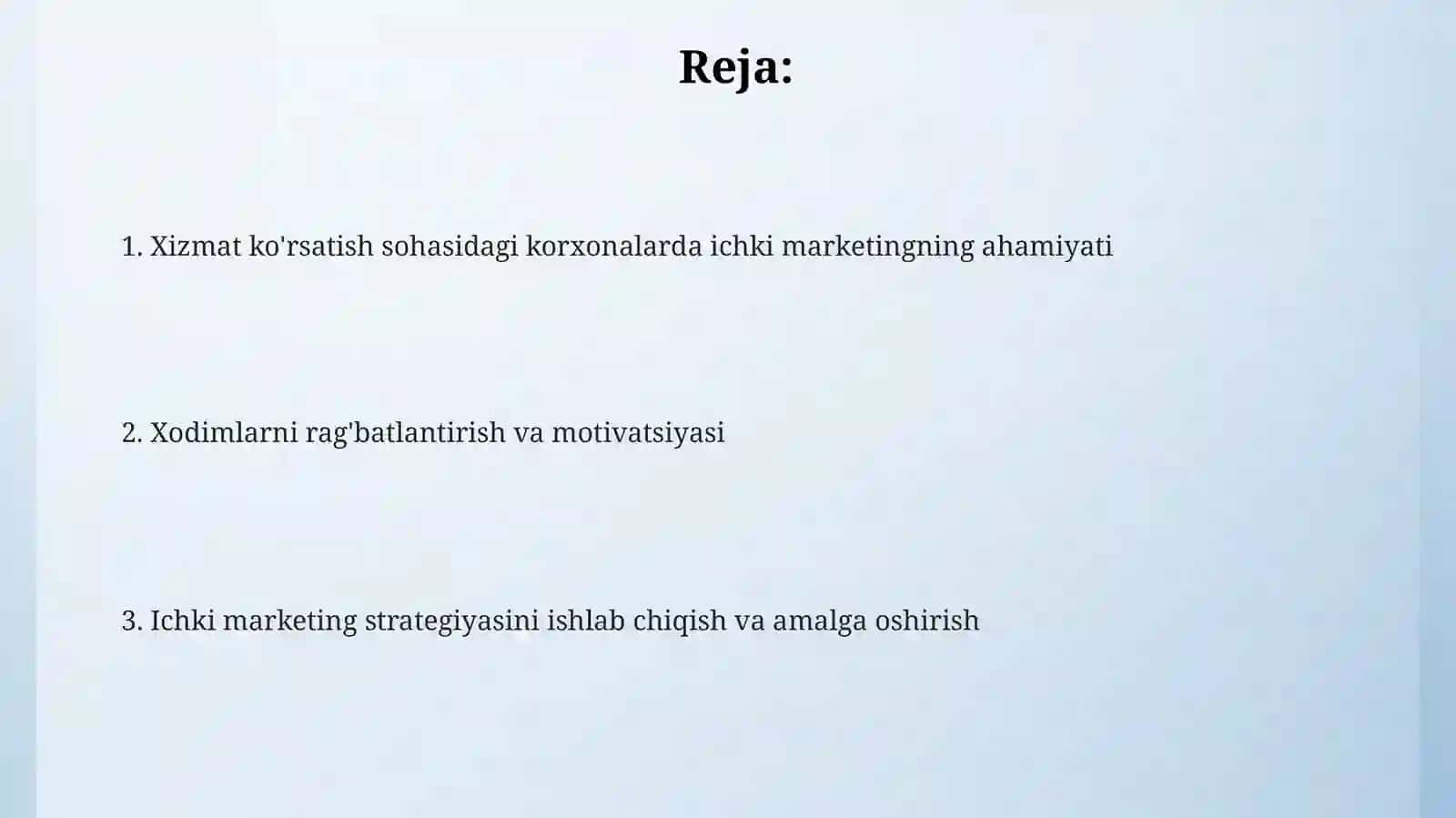 Ichki marketing va mijozlarga xizmat ko'rsatish o'rtasidagi bog'liqlik 2