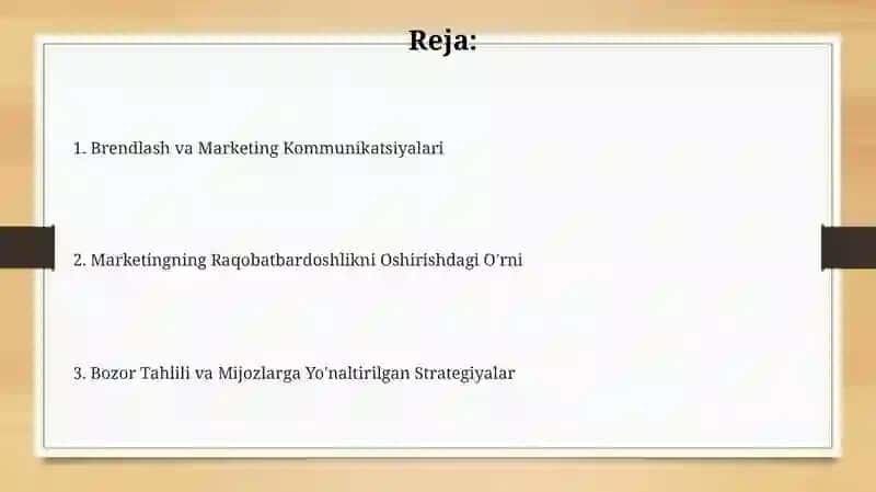 Marketingning Raqobatbardoshlikni Oshirishdagi Ahamiyati 2