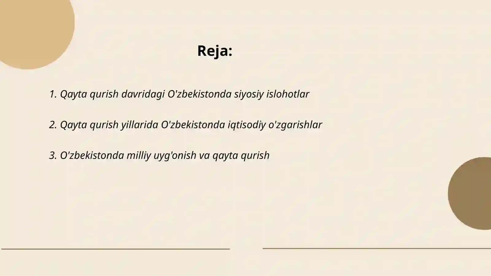 Qayta qurish yillarida Oʻzbekistondagi ijtimoiy-siyosiy vaziyat 2
