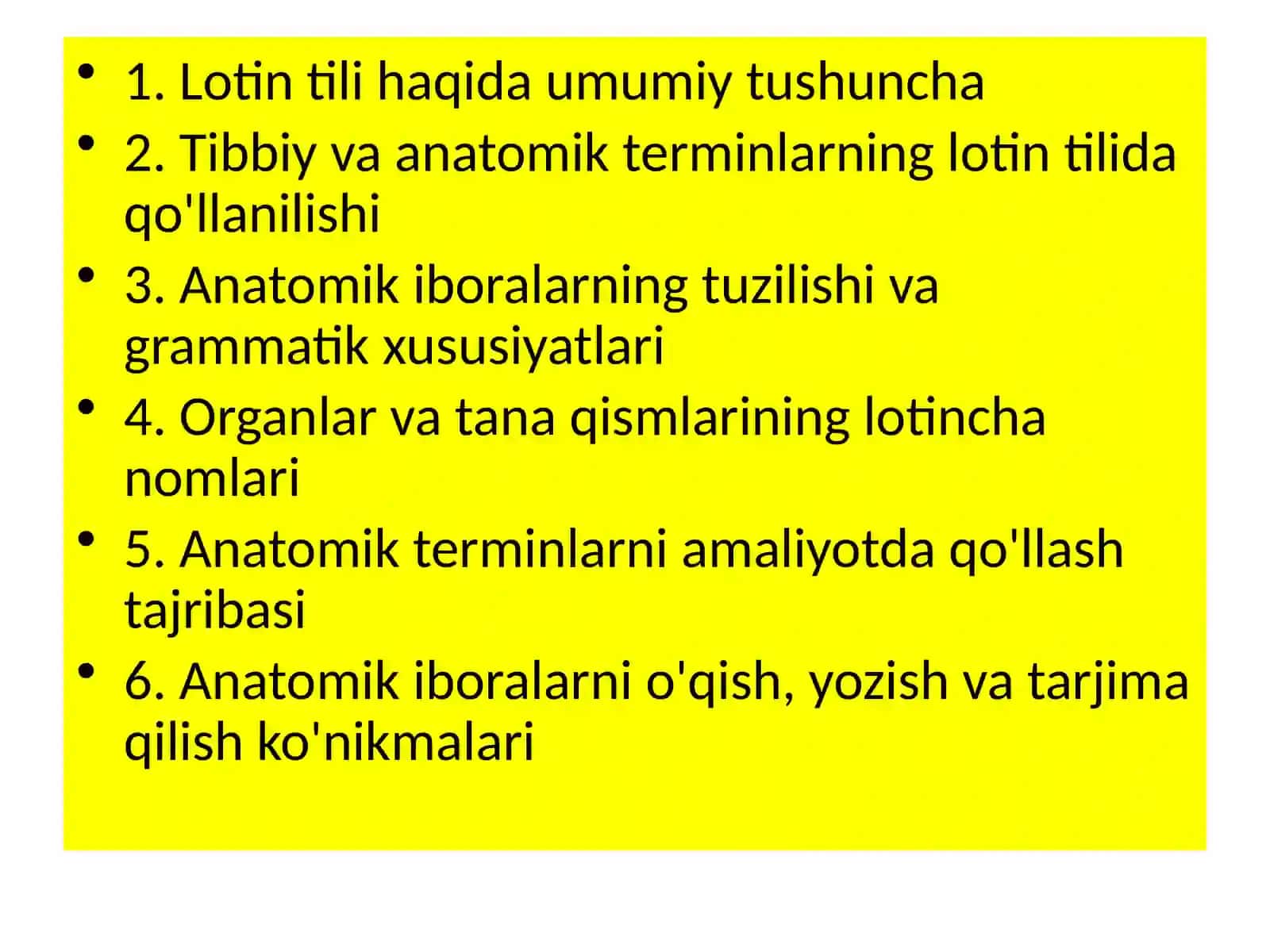 Lotin tili va terminalogiyasi 2