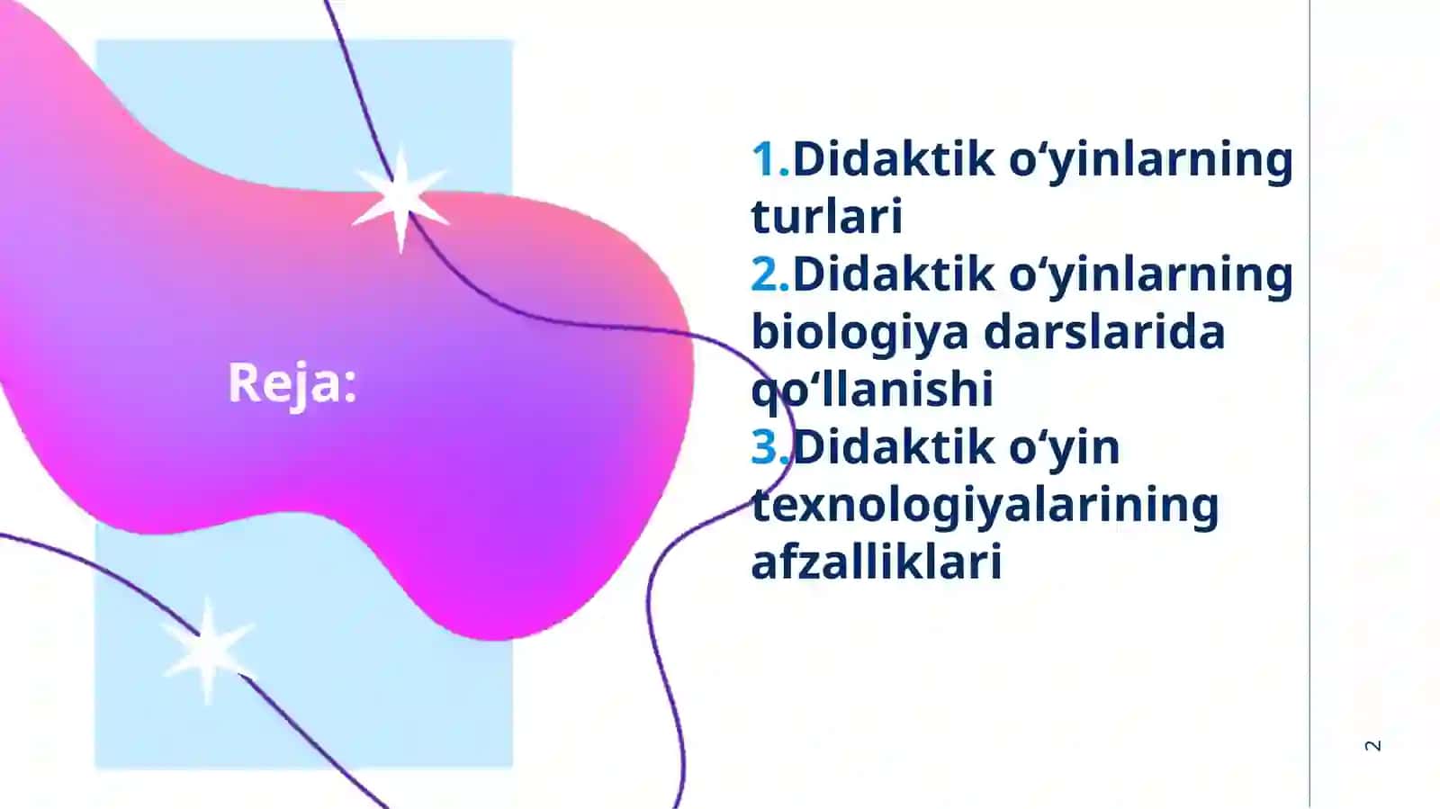 Biologiya darslarida didaktik o‘yin texnologiyalaridan foydalanish 2
