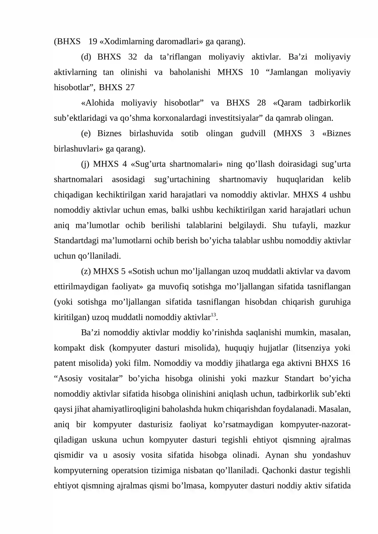 Nomoddiy aktivlar hisobi 2