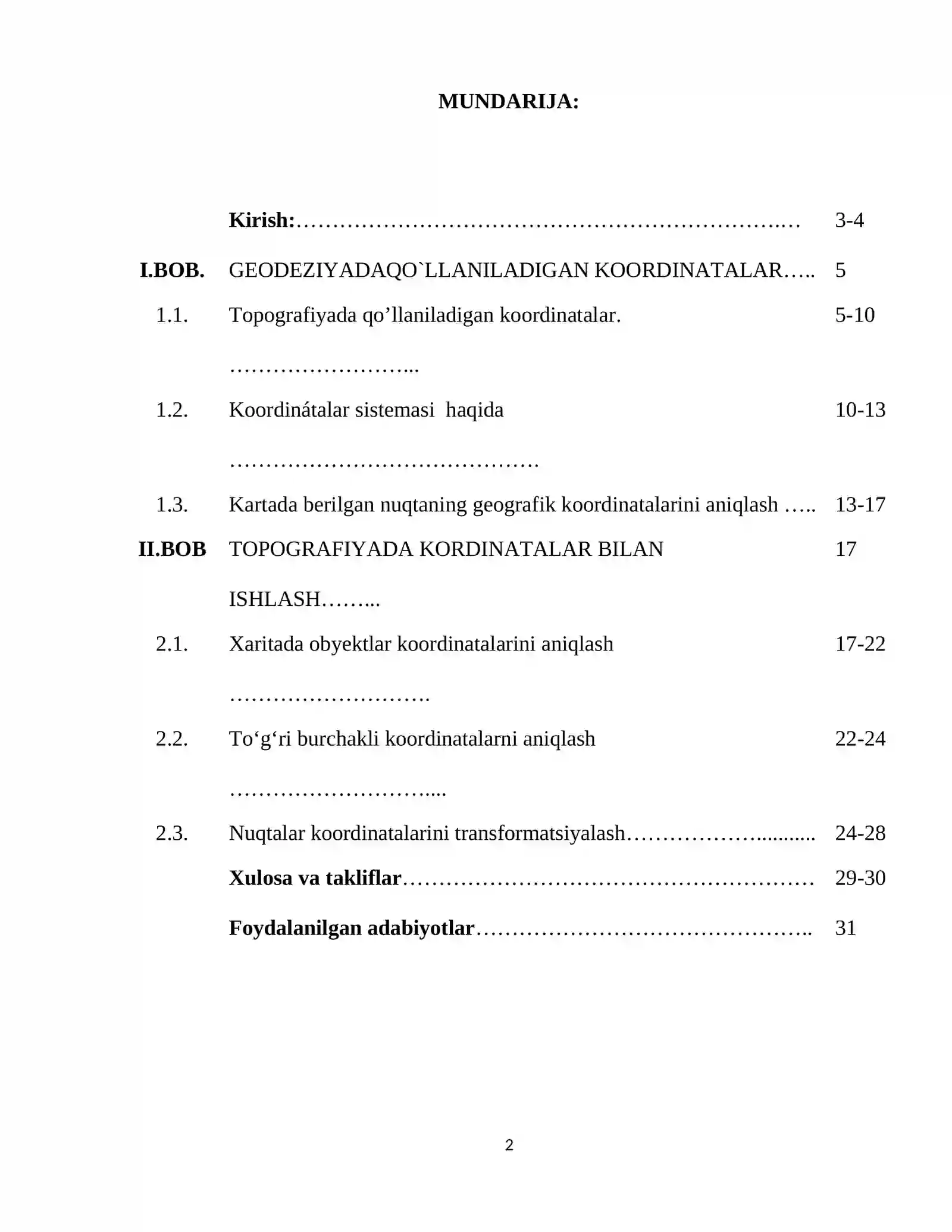 Geodeziya, Kartografiya va Kadastr 2